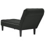 Tumbona con almohada y reposabrazo derecho terciopelo negro de , Divanes - Ref: Foro24-4009777, Precio: 122,50 €, Descuento: %