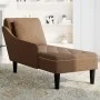 Tumbona con almohada reposabrazo derecho cuero sintético marrón by , Daybeds - Ref: Foro24-4009780, Price: 185,52 €, Discount: %