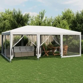 Carpa para fiestas con 10 paredes de malla HDPE blanco 6x4 m de , Carpas y cenadores - Ref: Foro24-4010066, Precio: 161,40 €,...