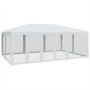 Carpa para fiestas con 10 paredes de malla HDPE blanco 6x4 m de , Carpas y cenadores - Ref: Foro24-4010066, Precio: 165,73 €,...