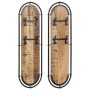 Percheros de pared 4 ganchos 2 uds madera maciza mango rugosa de , Percheros para sombreros y abrigos - Ref: Foro24-4013503, ...