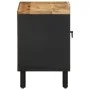 Mueble de TV madera maciza de mango rugosa negro 80x33,5x46 cm de , Almacenamiento para CD y DVD - Ref: Foro24-4018643, Preci...