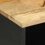 Mueble de TV madera maciza de mango rugosa negro 80x33,5x46 cm de , Almacenamiento para CD y DVD - Ref: Foro24-4018643, Preci...