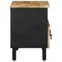 Mueble de TV madera maciza de mango rugosa negro 70x33,5x46 cm de , Almacenamiento para CD y DVD - Ref: Foro24-4018629, Preci...