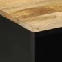 Mueble de TV madera maciza de mango rugosa negro 70x33,5x46 cm de , Almacenamiento para CD y DVD - Ref: Foro24-4018629, Preci...