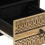 Mueble de TV madera maciza de mango rugosa negro 70x33,5x46 cm de , Almacenamiento para CD y DVD - Ref: Foro24-4018629, Preci...