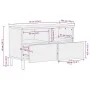 Mueble de TV madera maciza de mango rugosa negro 70x33,5x46 cm de , Almacenamiento para CD y DVD - Ref: Foro24-4018629, Preci...