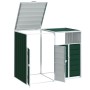 Cobertizo contenedores dobles basura acero verde 144x81x113 cm de , Soportes para contenedores de residuos - Ref: Foro24-4006...