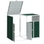 Cobertizo contenedores dobles basura acero verde 144x81x113 cm de , Soportes para contenedores de residuos - Ref: Foro24-4006...