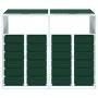 Cobertizo contenedores dobles basura acero verde 144x81x113 cm de , Soportes para contenedores de residuos - Ref: Foro24-4006...