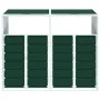 Cobertizo contenedores dobles basura acero verde 144x81x113 cm de , Soportes para contenedores de residuos - Ref: Foro24-4006...