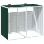 Cobertizo contenedores dobles basura acero verde 144x81x113 cm de , Soportes para contenedores de residuos - Ref: Foro24-4006...