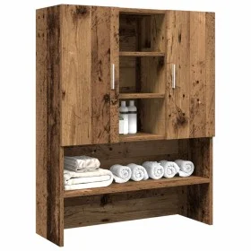 Armario de lavadora madera envejecida 70,5x25,5x90 cm de , Accesorios para lavadoras y secadoras - Ref: Foro24-856637, Precio...