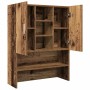 Armario de lavadora madera envejecida 70,5x25,5x90 cm de , Accesorios para lavadoras y secadoras - Ref: Foro24-856637, Precio...