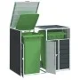Cobertizo contenedor doble basura acero antracita 144x81x113 cm de , Soportes para contenedores de residuos - Ref: Foro24-400...