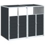 Cobertizo contenedor doble basura acero antracita 144x81x113 cm de , Soportes para contenedores de residuos - Ref: Foro24-400...