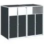 Cobertizo contenedor doble basura acero antracita 144x81x113 cm de , Soportes para contenedores de residuos - Ref: Foro24-400...