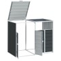 Cobertizo contenedor doble basura acero antracita 144x81x113 cm de , Soportes para contenedores de residuos - Ref: Foro24-400...