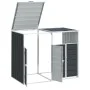 Cobertizo contenedor doble basura acero antracita 144x81x113 cm de , Soportes para contenedores de residuos - Ref: Foro24-400...