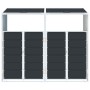 Cobertizo contenedor doble basura acero antracita 144x81x113 cm de , Soportes para contenedores de residuos - Ref: Foro24-400...
