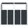 Cobertizo contenedor doble basura acero antracita 144x81x113 cm de , Soportes para contenedores de residuos - Ref: Foro24-400...