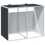 Cobertizo contenedor doble basura acero antracita 144x81x113 cm de , Soportes para contenedores de residuos - Ref: Foro24-400...