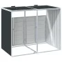 Cobertizo contenedor doble basura acero antracita 144x81x113 cm de , Soportes para contenedores de residuos - Ref: Foro24-400...