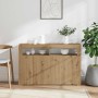 Aparador con LED madera ingeniería roble artisan 115,5x30x75 cm de , Aparadores - Ref: Foro24-856364, Precio: 137,69 €, Descu...