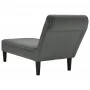 Tumbona con almohada y reposabrazo derecho tela gris oscuro de , Divanes - Ref: Foro24-4009844, Precio: 120,99 €, Descuento: %