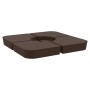 Juego bases de sombrilla 4 uds para parasol cruzado PP 100 kg de , Bases para sombrillas - Ref: Foro24-847445, Precio: 75,69 ...