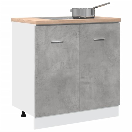 Armario debajo fregadero madera contrachapada gris 80x46x81,5cm de , Armarios de cocina - Ref: Foro24-856076, Precio: 54,38 €...