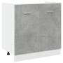 Armario debajo fregadero madera contrachapada gris 80x46x81,5cm de , Armarios de cocina - Ref: Foro24-856076, Precio: 54,38 €...