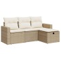 Juego de sofás jardín con cojines 4 pzas ratán sintético beige de , Conjuntos de jardín - Ref: Foro24-3325354, Precio: 318,79...