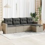Set de sofás jardín y cojines 5 pzas ratán sintético gris claro de , Conjuntos de jardín - Ref: Foro24-3325368, Precio: 328,7...