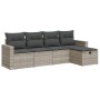 Set de sofás jardín y cojines 5 pzas ratán sintético gris claro de , Conjuntos de jardín - Ref: Foro24-3325368, Precio: 328,7...