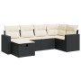 Set de sofás de jardín 6 piezas y cojines ratán sintético negro de , Conjuntos de jardín - Ref: Foro24-3325382, Precio: 380,4...