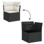 Set de sofás de jardín 6 piezas y cojines ratán sintético negro de , Conjuntos de jardín - Ref: Foro24-3325382, Precio: 370,8...