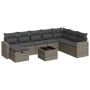 Set de sofás de jardín con cojines 9 pzas ratán sintético gris de , Conjuntos de jardín - Ref: Foro24-3325446, Precio: 561,92...