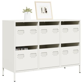 Aparador de acero laminado en frío blanco 101,5x39x73,5 cm de , Aparadores - Ref: Foro24-851267, Precio: 180,28 €, Descuento: %
