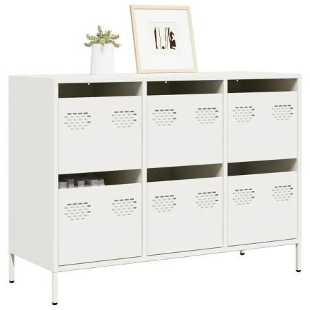 Aparador de acero laminado en frío blanco 101,5x39x73,5 cm de , Aparadores - Ref: Foro24-851267, Precio: 180,28 €, Descuento: %