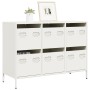 Aparador de acero laminado en frío blanco 101,5x39x73,5 cm de , Aparadores - Ref: Foro24-851267, Precio: 180,28 €, Descuento: %