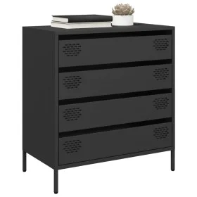 Aparador de acero laminado en frío negro 68x39x73,5 cm by , Sideboards - Ref: Foro24-851286, Price: 122,44 €, Discount: %