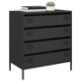 Aparador de acero laminado en frío negro 68x39x73,5 cm de , Aparadores - Ref: Foro24-851286, Precio: 124,07 €, Descuento: %