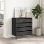 Aparador de acero laminado en frío negro 68x39x73,5 cm de , Aparadores - Ref: Foro24-851286, Precio: 124,07 €, Descuento: %