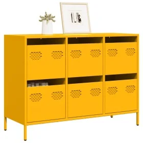Aparador acero laminado frío amarillo mostaza 101,5x39x73,5 cm by , Sideboards - Ref: Foro24-851265, Price: 179,01 €, Discoun...