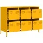Aparador acero laminado frío amarillo mostaza 101,5x39x73,5 cm by , Sideboards - Ref: Foro24-851265, Price: 179,01 €, Discoun...