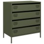 Aparador de acero laminado en frío verde oliva 68x39x73,5 cm de , Aparadores - Ref: Foro24-851290, Precio: 97,28 €, Descuento: %
