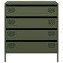Aparador de acero laminado en frío verde oliva 68x39x73,5 cm de , Aparadores - Ref: Foro24-851290, Precio: 97,28 €, Descuento: %