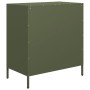 Aparador de acero laminado en frío verde oliva 68x39x73,5 cm de , Aparadores - Ref: Foro24-851290, Precio: 97,28 €, Descuento: %