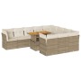 Set de sofás de jardín 11pzas con cojines ratán sintético beige de , Conjuntos de jardín - Ref: Foro24-3326977, Precio: 782,6...